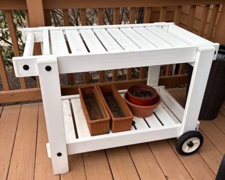 outdoor rolling bar cart 
