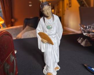 Vintage Historical Chinese Porcelain Figurine 