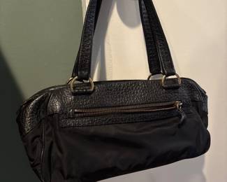 Prada Vintage Black Leather Shoulder bag 
