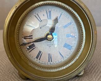 Thos Saville Brass Desktop Clock 