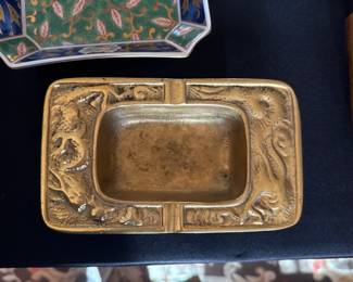 Solid Brass Dragon Ashtray 