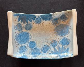 Fujita Kutani Scroll Dish Trinket Tray