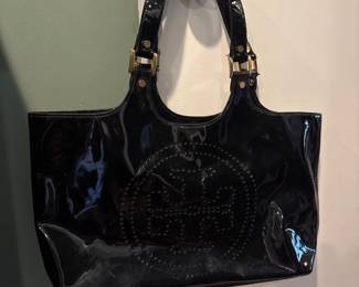 Tory Burch Black "Bombe" Patent Leather Bag