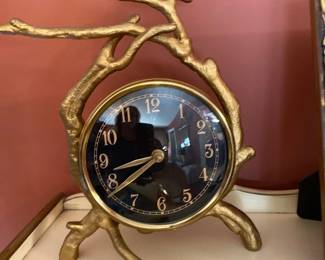 Grayson Lane Aluminum with Branch Accents Analog Novelty Clock 