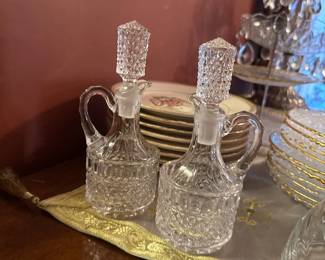Lead Glass Crystal Cruet with stopper 