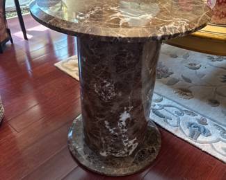 Circular Solid Marble Table 