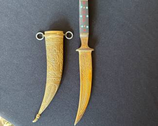 Bone Carved Knife Dragon Sword Dagger  