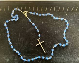 Blue Rosary Beads 