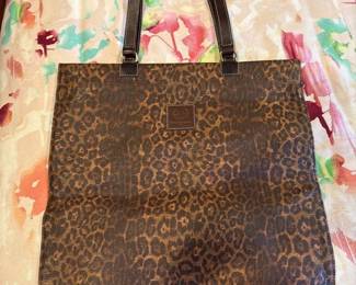 Spadacini Leopard Print Tote 