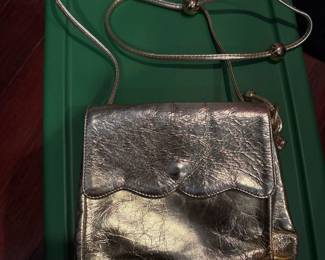Furla Metallic Leather Crossbody Bag 