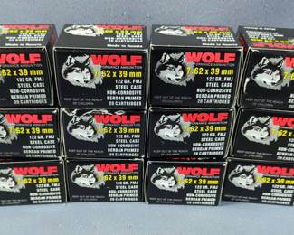 WOLF 7.62 x 39mm Ammo, Approx 240 Rds