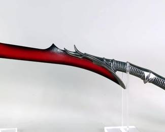 Two-Handed Fiery Red Dragon Fantasy Sword, 22" Blade