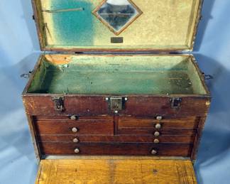 Lufkin Tools Wood Tool Box, 7 Drawers And Top Compartment