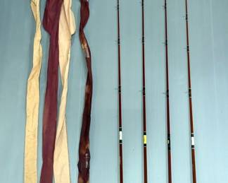 Cila-Flex Magnum Fishing Rods, Qty 4, Models Include PT110, PT115, And PT120, And 4 Cloth Covers