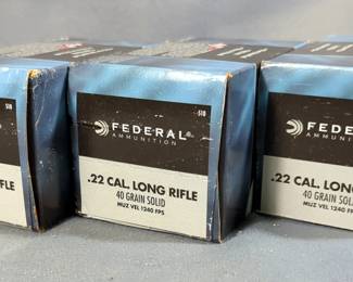 Federal .22 LR Ammo, Approx 1500 Rds