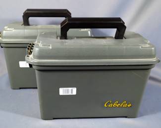 Cabela's Ammo Cans, Qty 2, Approx 10" x 14" x 8"
