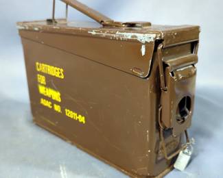 Radway Green 7.62mm Ammo, Approx 200 Rds On Linked Belt, In Metal Ammo Can