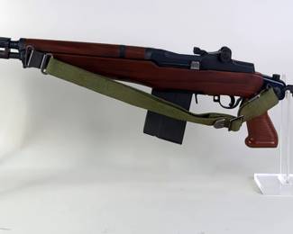 P. Beretta / Springfield Armory PB BM-59 7.62mm Rifle SN# X001328, Folding Stock, Bipod, Tricompensator (Also Works As A Grenade Launcher), Rear Sight Adjustment Knob, Canvas Sling, Paperwork, 2 Total Mags, Spoon Clip, And 37 Stripper Clips