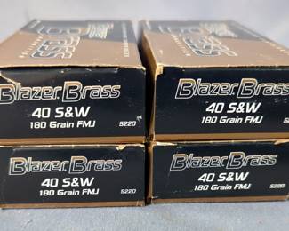Blazer Brass .40 S&W Ammo, Approx 200 Rds