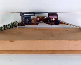 Bear Grizzly Archery Bow With Quiver, Arrows, Qty 17, Some Need New Fletching, Two Wrist Guards, Archery Case, And Target