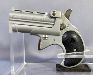 Cobra CB9SB 9mm Over/Under Derringer Pistol SN# CT134947, Paperwork, With Leather Bianchi Holster, In Box