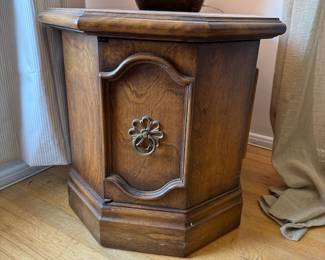 Oblong / Octagon side table. Solid wood.
