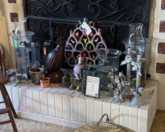 Tree of life l,sterling silver can sticks and other tin candlesticks beautiful
