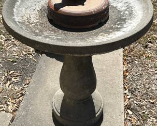 Concrete bird bath