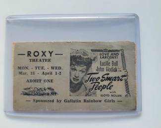 Lucille Ball Ticket to the Roxy in Gallatin 