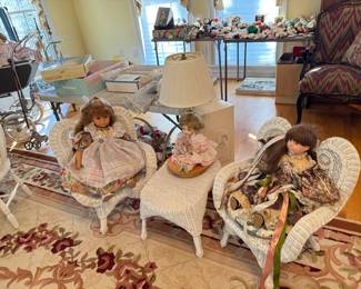 Wicker doll furniture