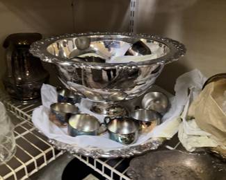 Silverplate Punchbowl set