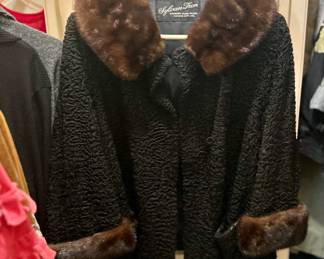 Lamb & mink vintage coat 