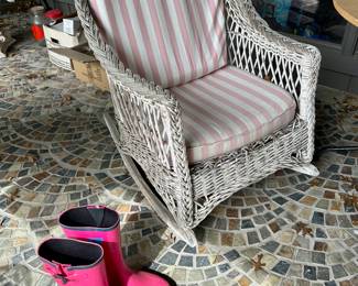 Vintage wicker rocking chair