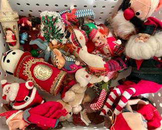 Just a sample of some of the vintage Christmas ornaments