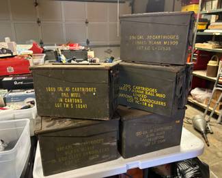 Vintage US Military amo boxes