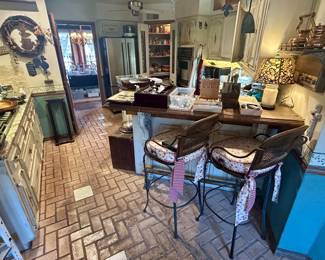 Kitchen is packed with wonderful fine and more antique decor