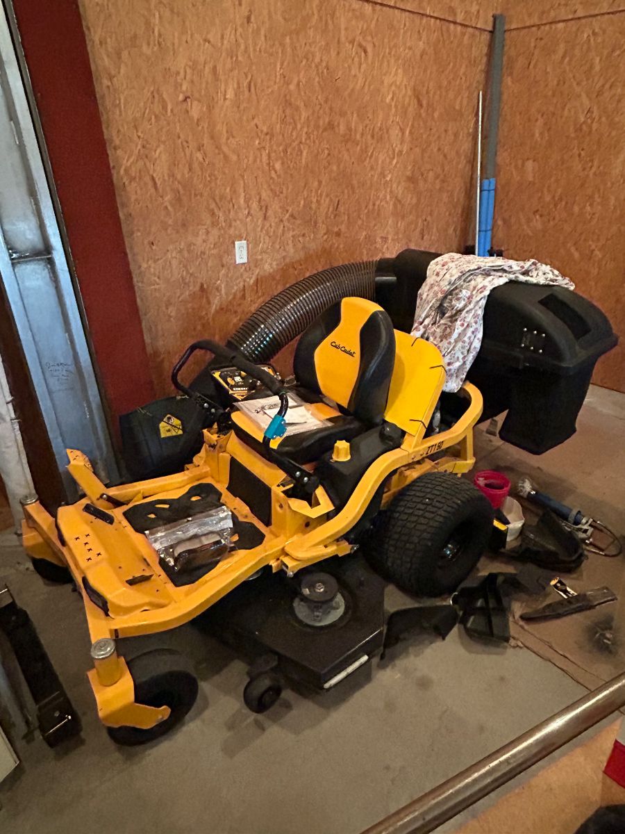 Cub Cadet Zero turn mower with bag attachment