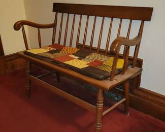 Wooden Deacon's bench 