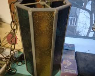 Stained glass hanging light
