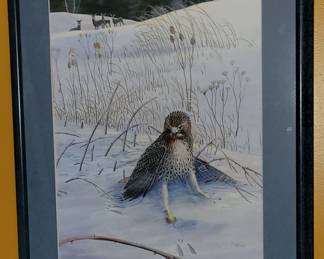 Wayne Trimm original signed hawk painting