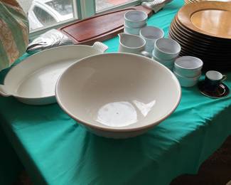 White serving pieces 