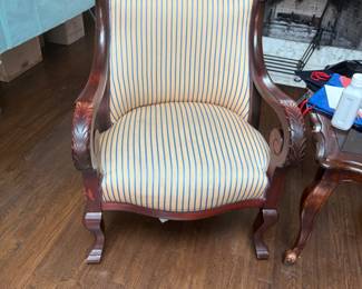 Victorian His and Hers Parlor chair 