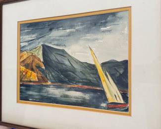 Vintage original watercolor 
