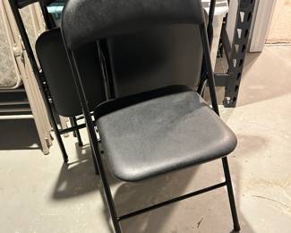 4 Black padded chairs - comes with matching card table