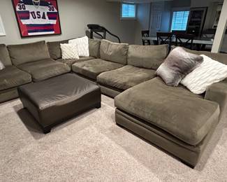 Olive green sectional ~