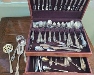 12 PC silver plated silverware with box
