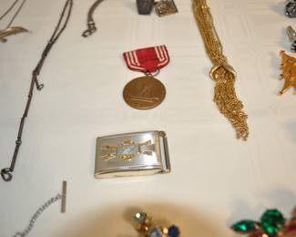 Sterling Ladies Buckle/ Fob Chain