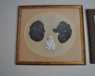 Poodles Behind Anti-Glare Glass