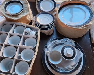 Black and White china set