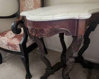 Marble  topped Victorian table 
